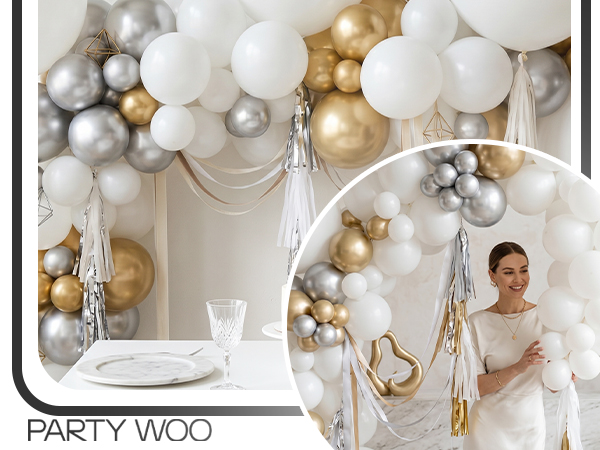White balloons