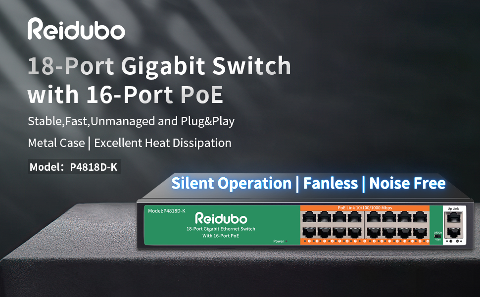 18 Port Gigabit POE Switch