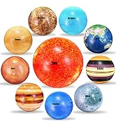 10PCS Solar System Planet Stress Balls,Stress Relief Planets and Space Ball Educational Toys,Anti...