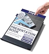 Aegero Presentation Binder 12-Pocket, Displays 18 Pages, 8.5x11 Portfolio Binder with Plastic Sle...
