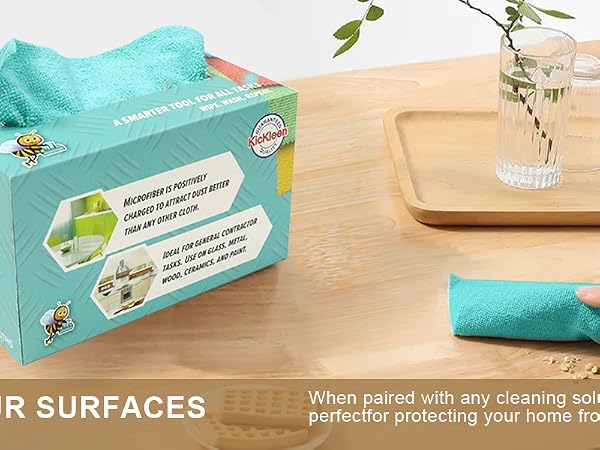 blue microfiber cloths