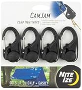 Nite Ize CamJam Cord Tightener - Adjustable Rope System for Camping & Hiking Gear - Carabiner Cli...