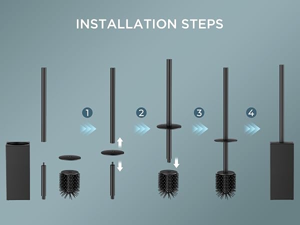 easy to install toilet brush