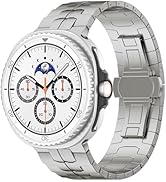 Metal Bands for Samsung Galaxy Watch 8 Band 40mm 44mm/8 Classic 46mm Bands Men,Stainless Steel No...