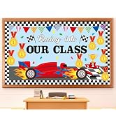 gisgfim Racing Car Bulletin Board Decorations Racing Into Our Class Paper Cutouts Motivational Ca...