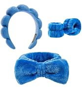 Ztomine Headbands for Women - Spa Headband and Wristband Set - Headband for Washing Face,Facial M...