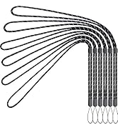 Foshine 6 Pack Lanyard Adjustable Neck lanyards Black Straps Long for Pen id Badge Holder Keys Of...