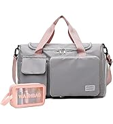 Gym Bag for Women, Dance Bag, Overnight bag, Foldable Travel Duffel Bag, Gym Bag with Wet Pocket ...