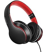 LORELEI X6 Over-Ear Headphones with Microphone, Lightweight Foldable & Portable Stereo Bass Headp...
