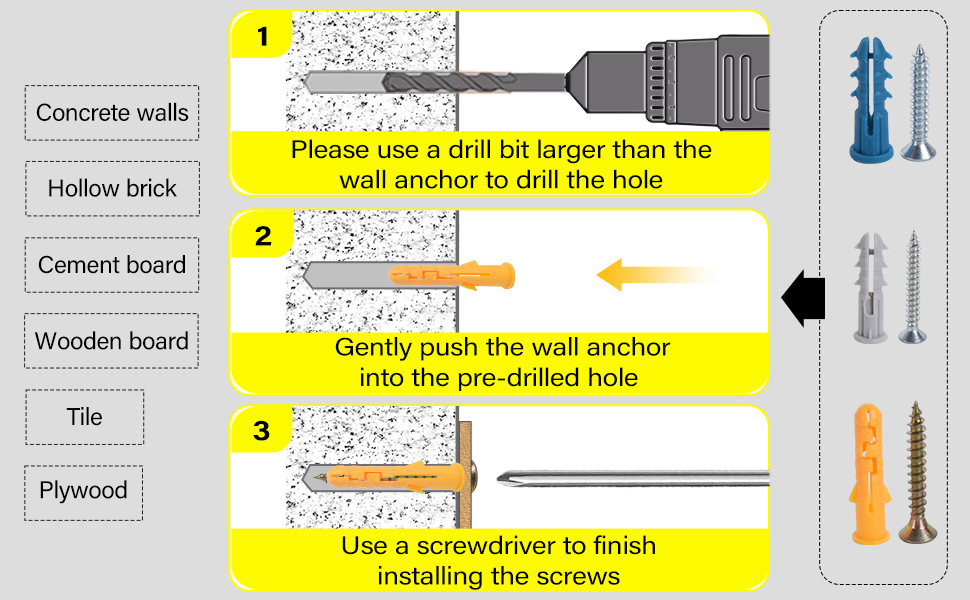 Drywall Anchors And Screws Kit