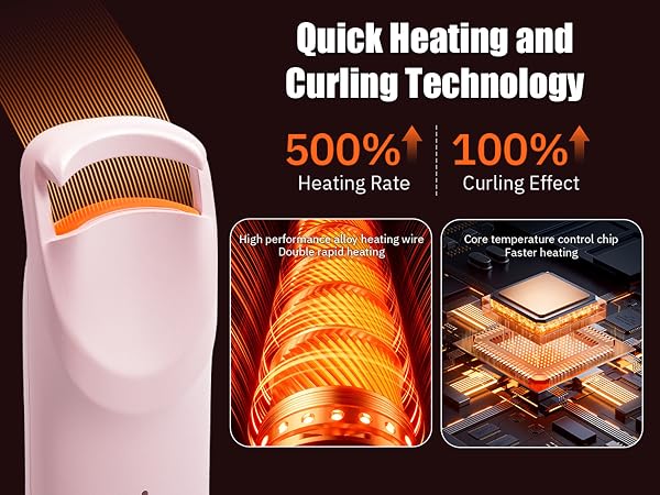 quick heating and curling