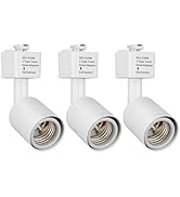 mirrea J Type Track Lighting Head to E26 Medium Screw Base Adapter Light Direction Adjustable Pac...