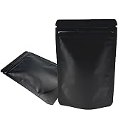 FERENLI 100 Pieces Resealable Mylar Bags Stand Up Foil Pouch for Zip Matte Aluminium Foil Lock Fo...