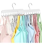 Resovo Bra Hanger for Closet, Tank Top Hanger 20 Hooks Capacity Foldable Wood Space Saving Hanger...