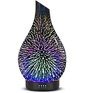 Essential Oil Diffuser 120ml Ultrasonic Aromatherapy Diffuser with Handmade Glass with Auto Shut-...