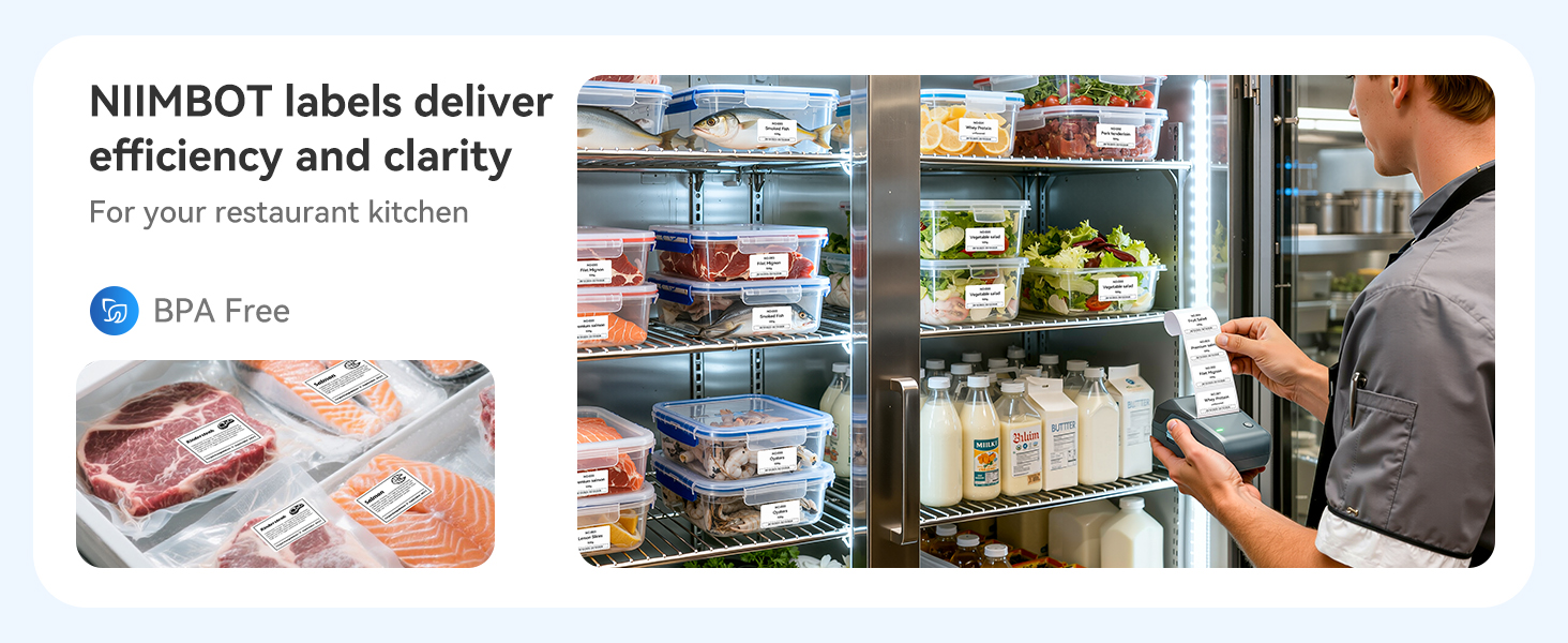 NIIMBOT labels bring efficiency and clarity to your restaurant kitchen