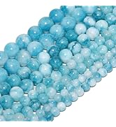 NITOPUPU 6mm 60pcs Larimar Natural Stone Beads for Jewelry Making Supplies, Round Crystal Beads f...
