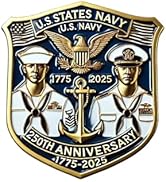 250th Anniversary U.S. NAVY Commemorative Pin, Marine Corps Army Military Emblem Lapel Alloy Pin