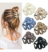 6 Pcs Hair Claw Clips for Women, 2.8" Medium Non-Slip Octopus Jumbo Hair Accessories (Multi-colors)