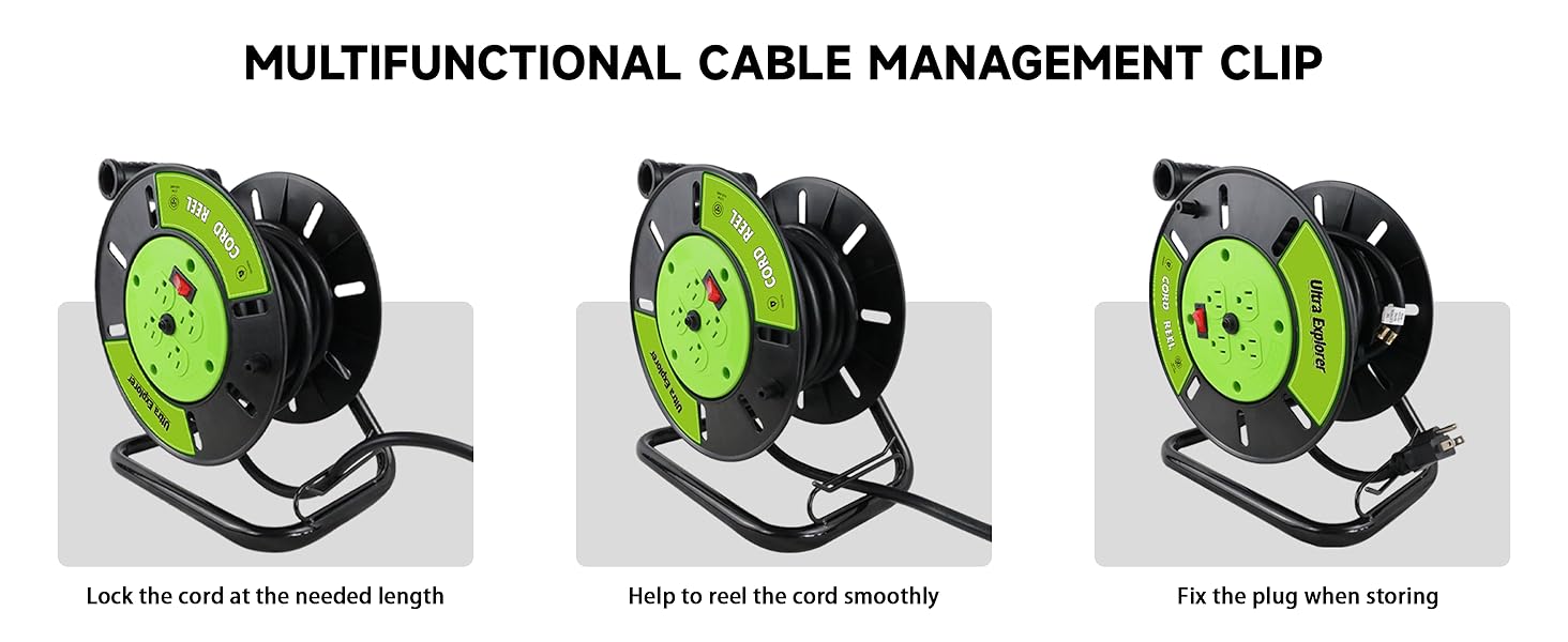 extension cord storage hand reel