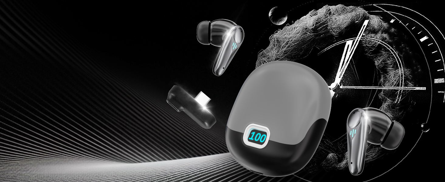 KASOTT 2.4GHZ Wireless Gaming Earbuds