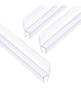uxcell Shower Door Side Seal, H-Type Shower Door Sweep for 1/4" Glass 78.5" Long (15.7" x 5 Pcs),...