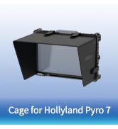 Nitze Cage for Hollyland Pyro 7 Monitor with PU Leather Sunhood and Built-in NATO Rail - JT-H02B