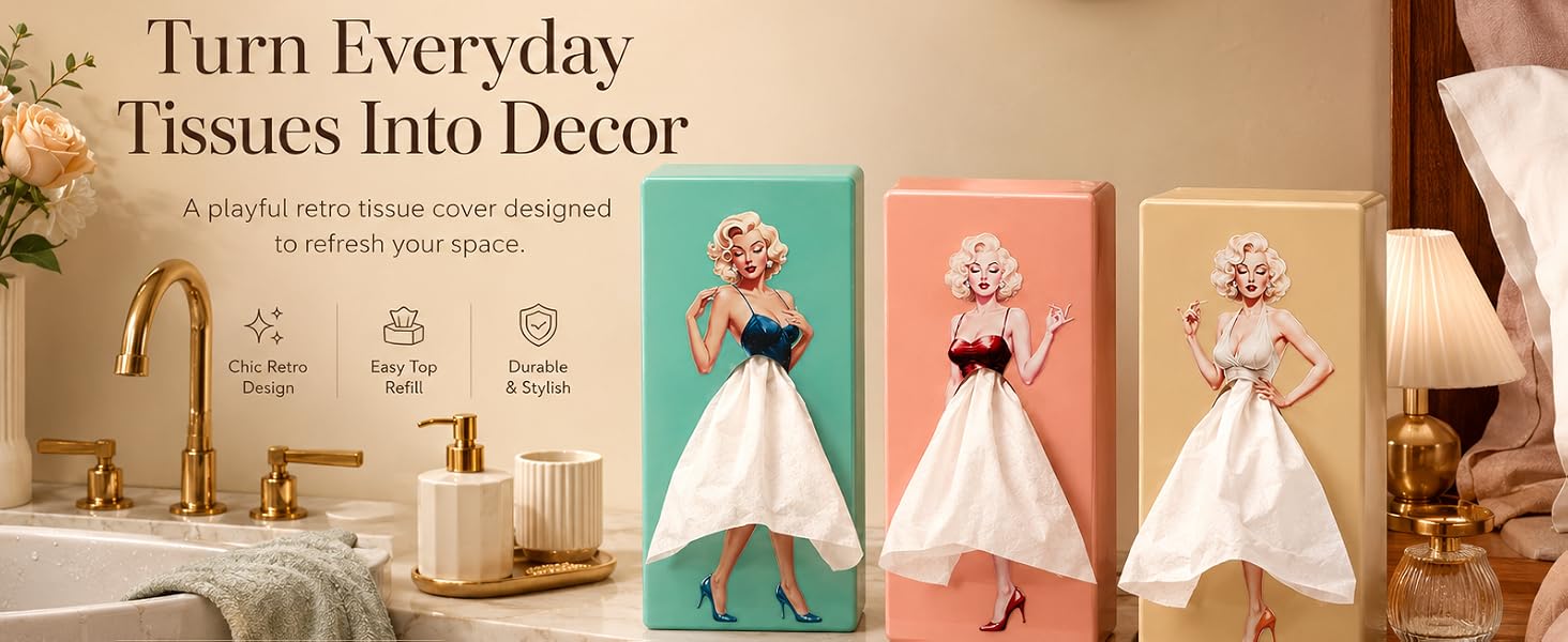 Lady Skirt Tissue Box Cover, Turn Every Tissues Into Decor
