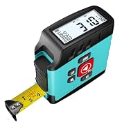 ACPOTEL Digital Tape Measure 16ft, LCD Display, 6 Metric & Imperial Units (Navy Blue)