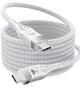 100W USB C to USB C Cable, 6.6ft 5A Type C to Type C Fast Charging Cable Braided C to C Cable Fas...
