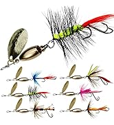 VMSIXVM Trout Lures Trout Spinners, Rooster Tail Trout Fishing Lures for Bass Salmon Pike, Fishin...