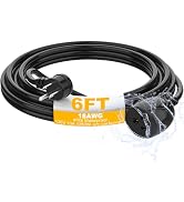 6FT Waterproof Outdoor Extension Cord,IPX6 Waterproof,Cold Weather & Fireproof,Heavy Duty 3 Prong...