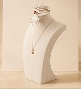 Homeanda Necklace Display Bust, PU Leather Jewelry Display Stand for Vendors, Jewelry Bust Displa...