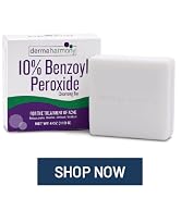 Dermaharmony 10% Benzoyl Peroxide Cleansing Bar for acne (4 oz)
