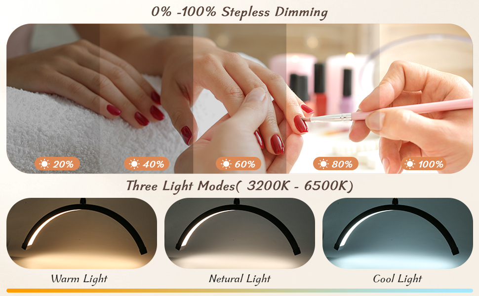 adjustable light modes and brightness