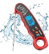 QPEUIM Meat Thermometer Digital Instant Read Thermometer Waterproof Food Thermometer with Backlig...