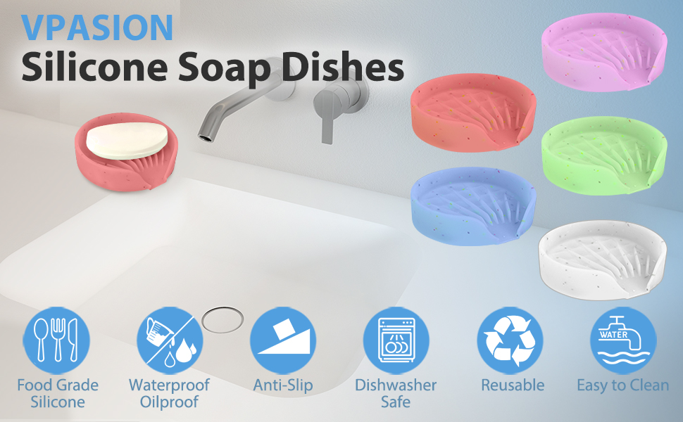 Silicone Bathroom Soap Dishes