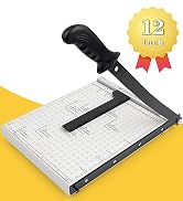 A4 Paper Cutter Stack Paper Trimmer Guillotine 12” Cutting Length with Safety Blade Lock ZEQUAN, ...