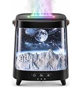 Starry Flame Aroma Diffuser with Remote Control, 200ml Quiet Essential Oil Humidifier with 7 Colo...