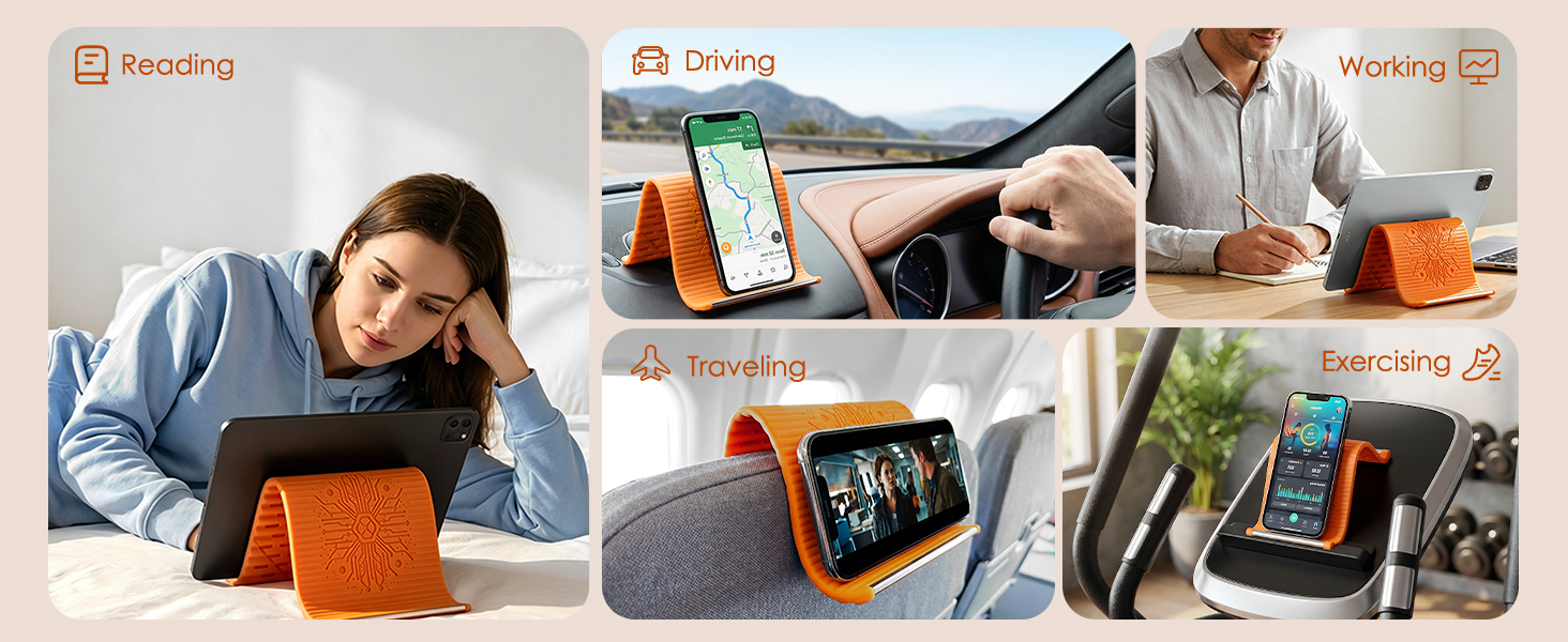Foldable Silicone Aluminum Phone Holder