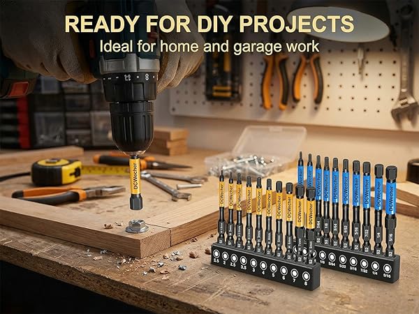 Impact Hex Head Driver Bits for Extended Reach