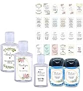 Mintitude Custom Hand Sanitizer Label, Personalized sanitizer bottle stickers for Wedding, Birthd...