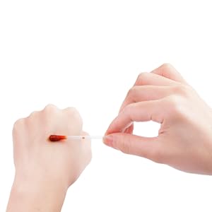 Apply iodine swab to desired area