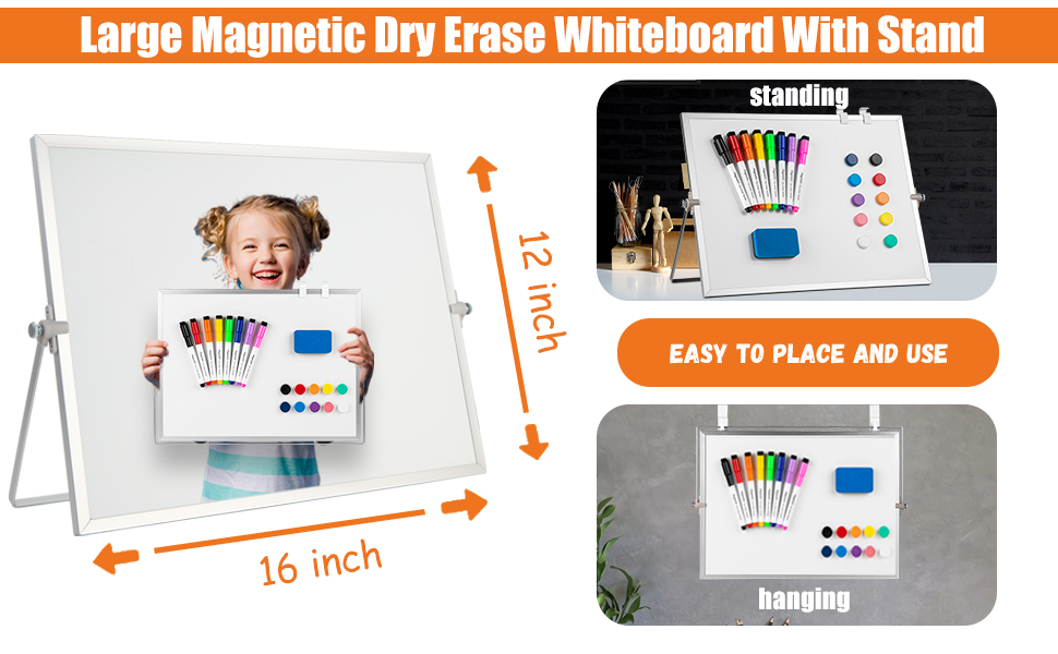 Magnetic dry erase whiteboard