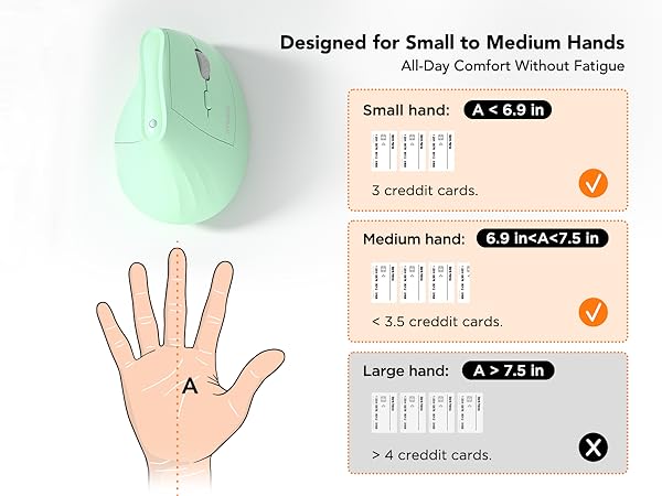 Ideal for small to medium hands