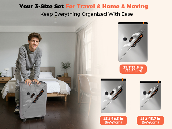 Travel Vacuum Bags with Wireless Pump
