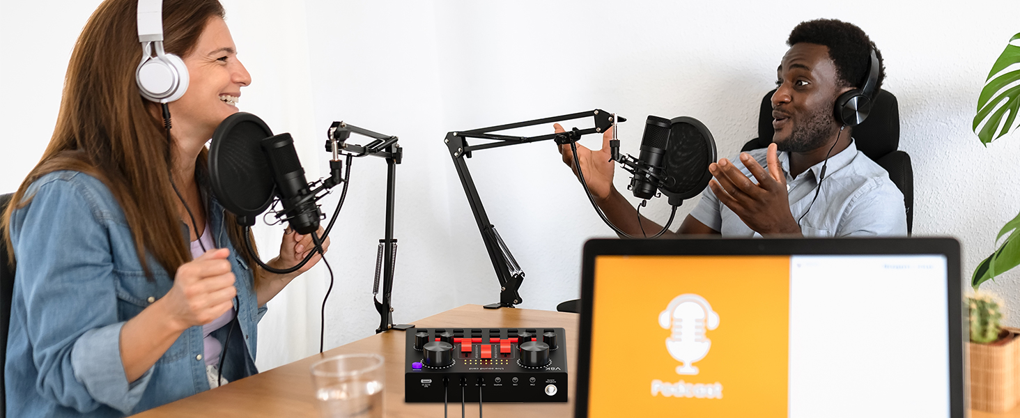 Podcast Equipment Bundle for 2, Podcast Equipment Bundle, Audio Interface, podcast equipment