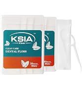 KSIA Klear Mint Dental Floss Picks, 100 Count Tooth Picks Flossers, Dental Floss Cleaner, Dental ...