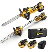 12" Electric Chainsaw Cordless with Extension Pole, 21V Battery Powered Brushless 12 Inch Cordles...