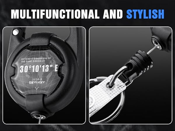 retractable id badge holder; heavy duty retractable keychain; id card holder retractable